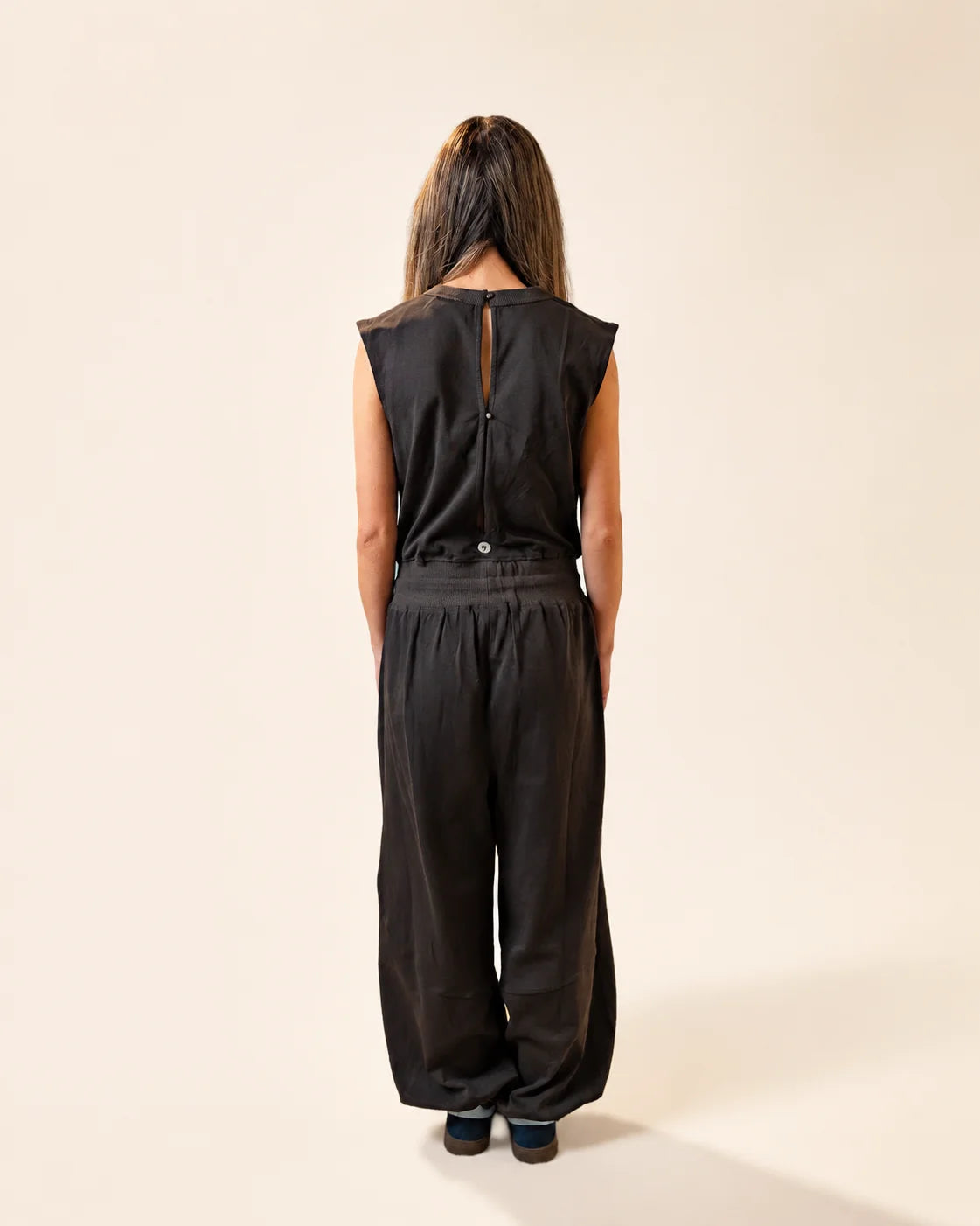 The Palm Play Jumpsuit - Charcoal — view 3 | Palmr Style