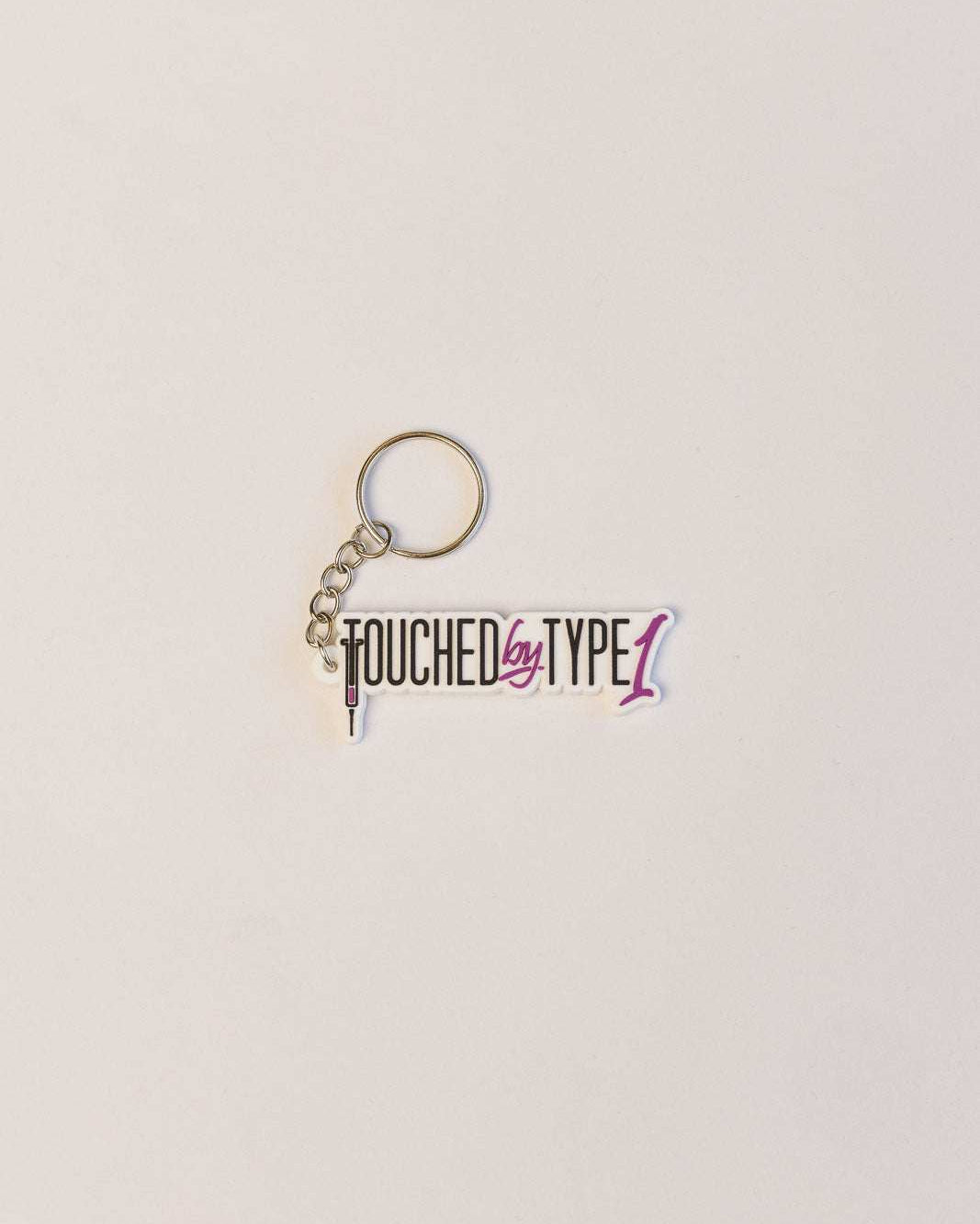 Touched By Type 1 diabetes awareness keychain accessory