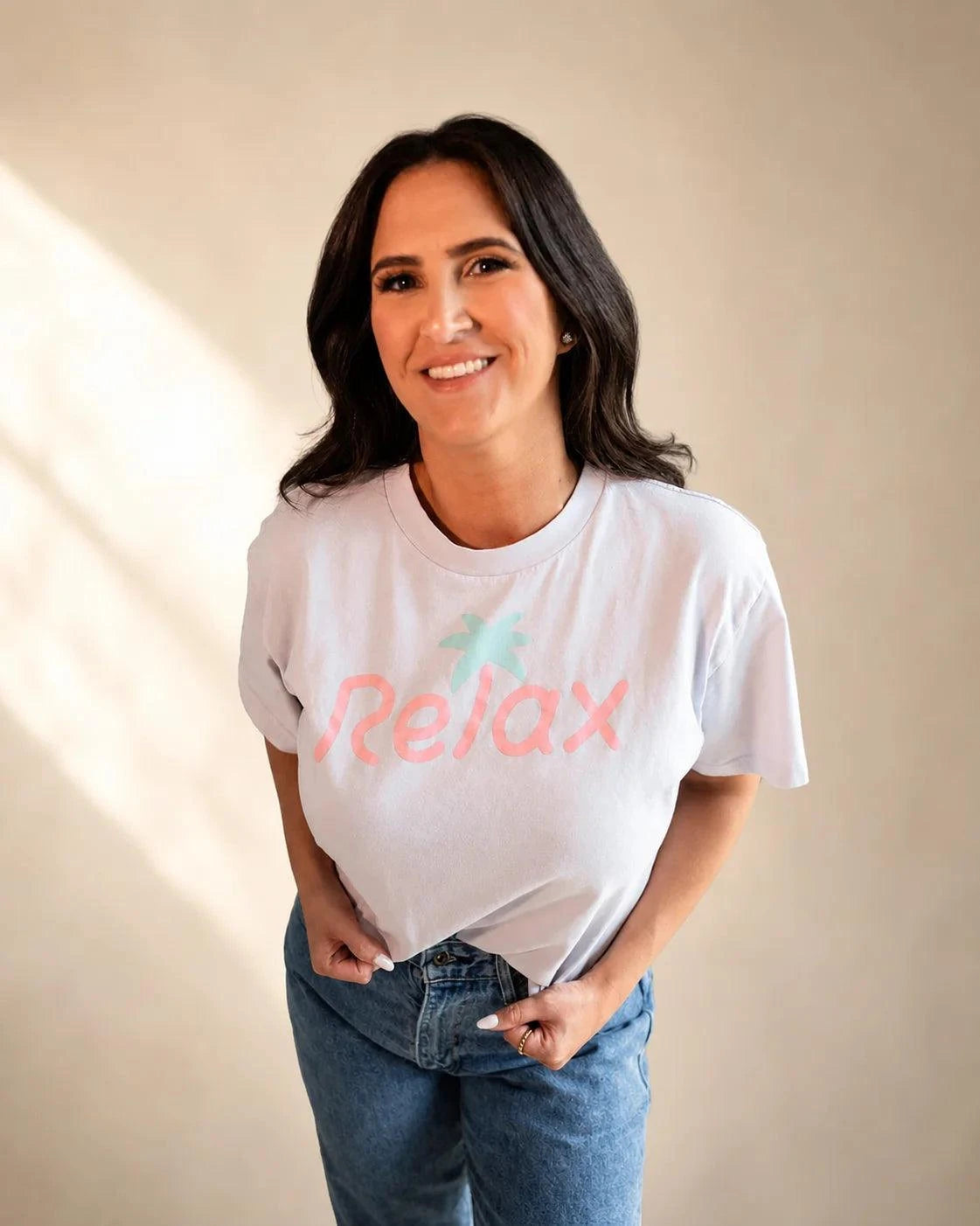 The Relax Tee - Orchid — view 5 | Palmr Style