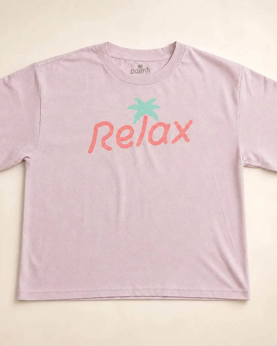 The Relax Tee - Orchid — view 6 | Palmr Style