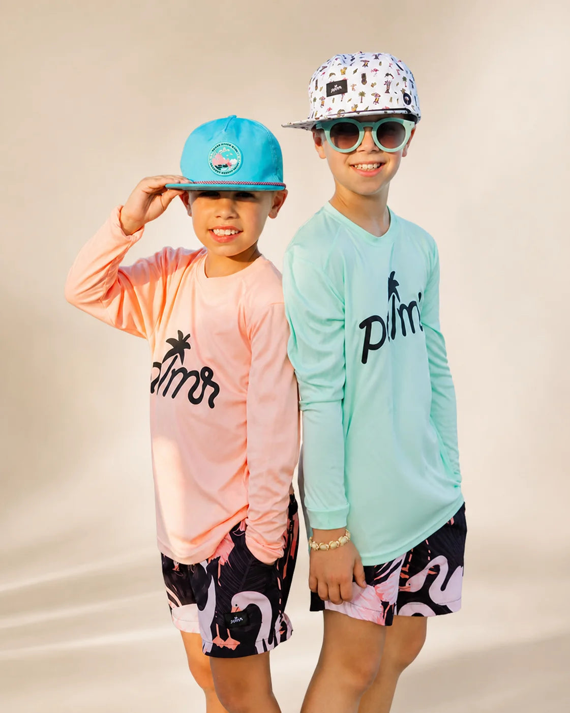 The Palmr SunVibe Kids Shirt - Mint Green — view 4 | Palmr Style