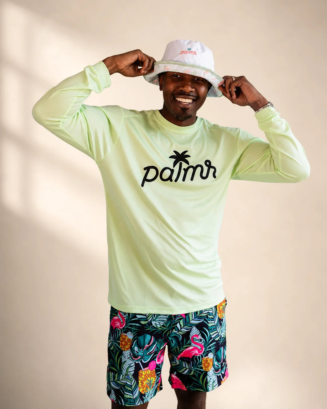The Palmr SunVibe Shirt - Lime — view 3 | Palmr Style