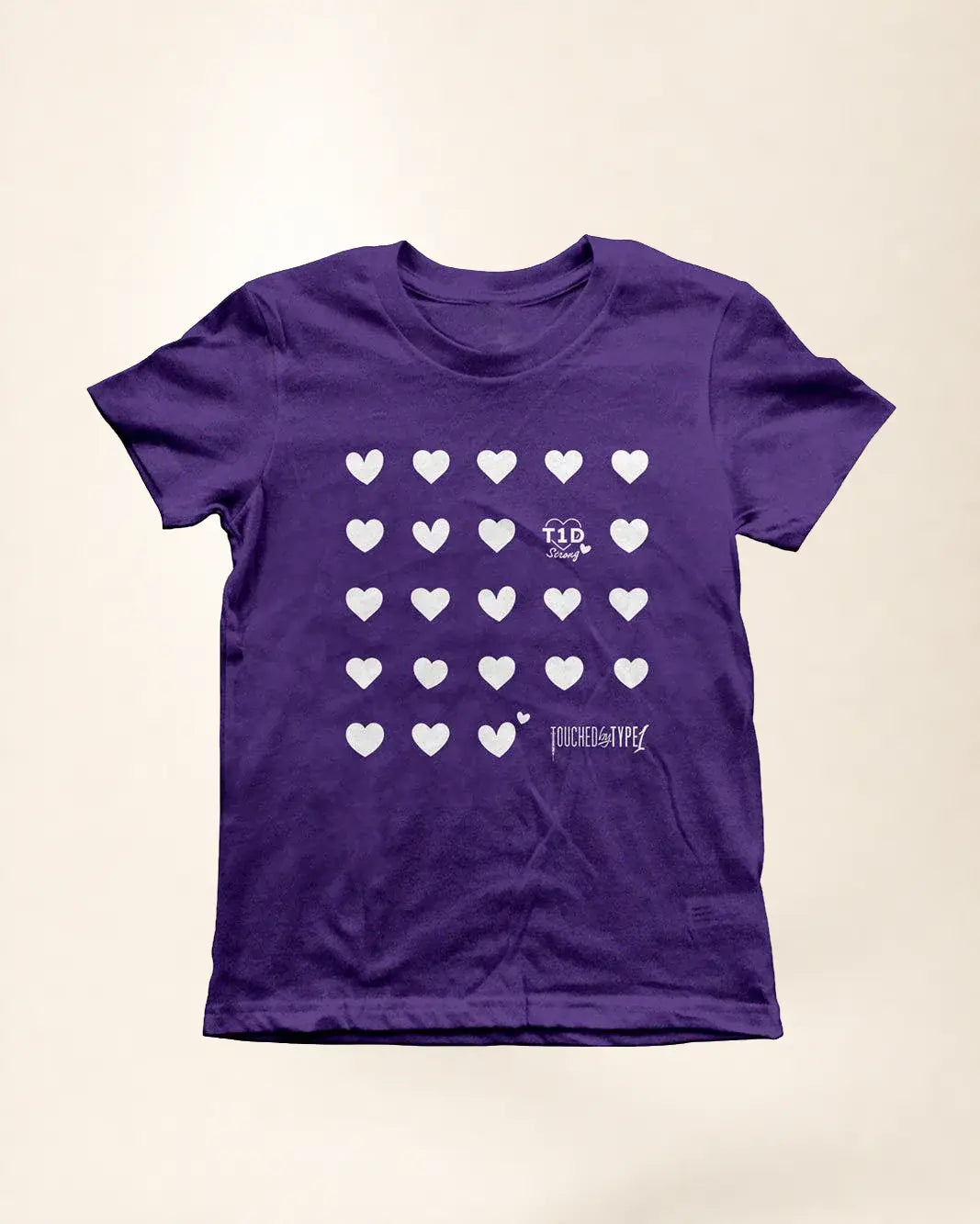 T1D Hearts Youth Tee: T1D-friendly kids tee | Palmr Style