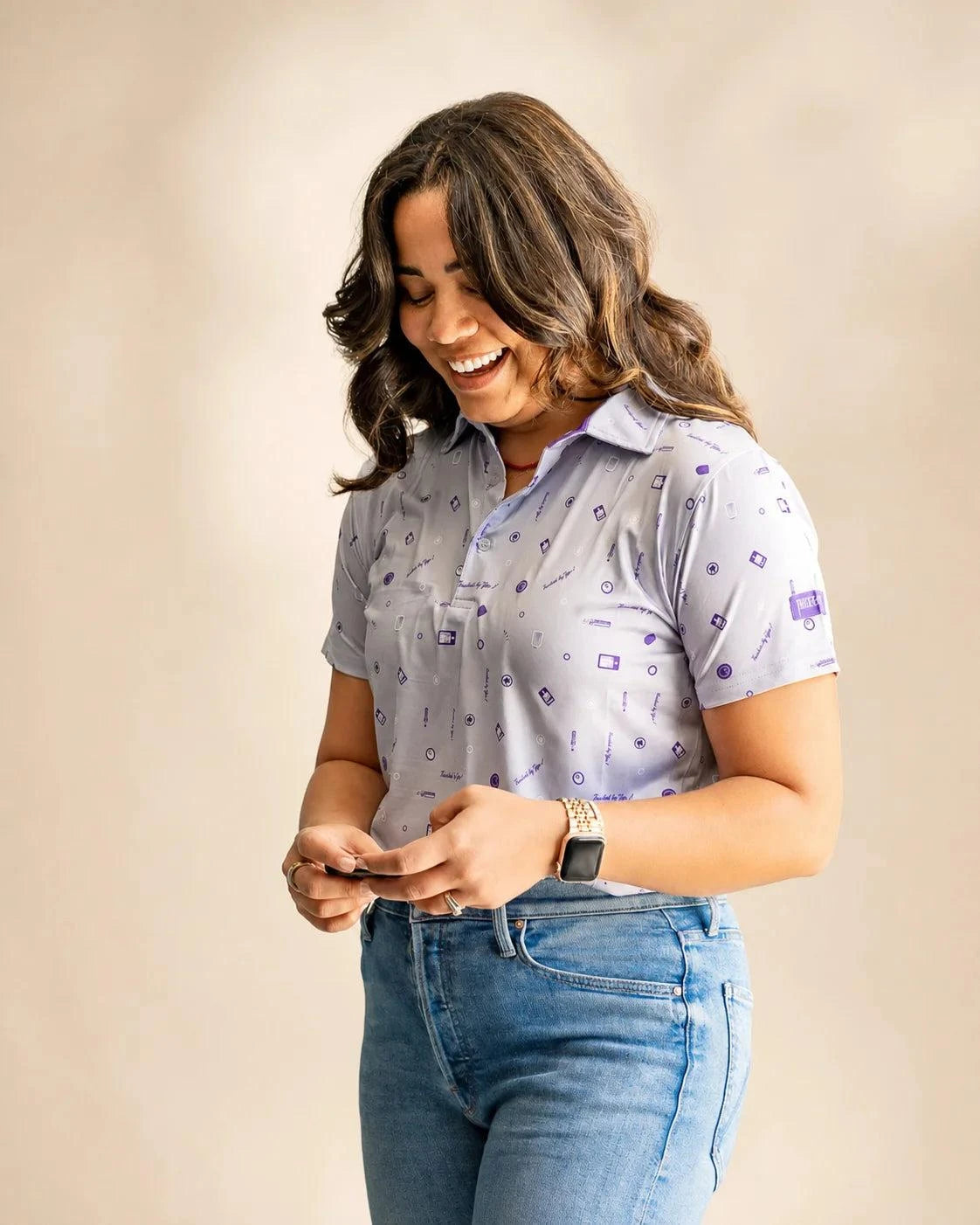The Type One Vibes Women's Polo — view 4 | Palmr Style