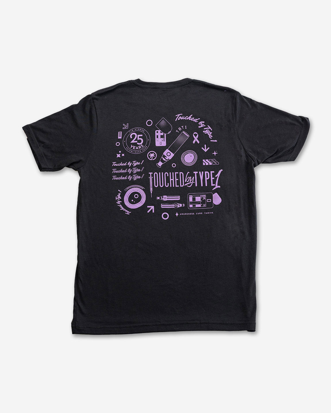 Touched By Type 1 Diabetes Black Shirt