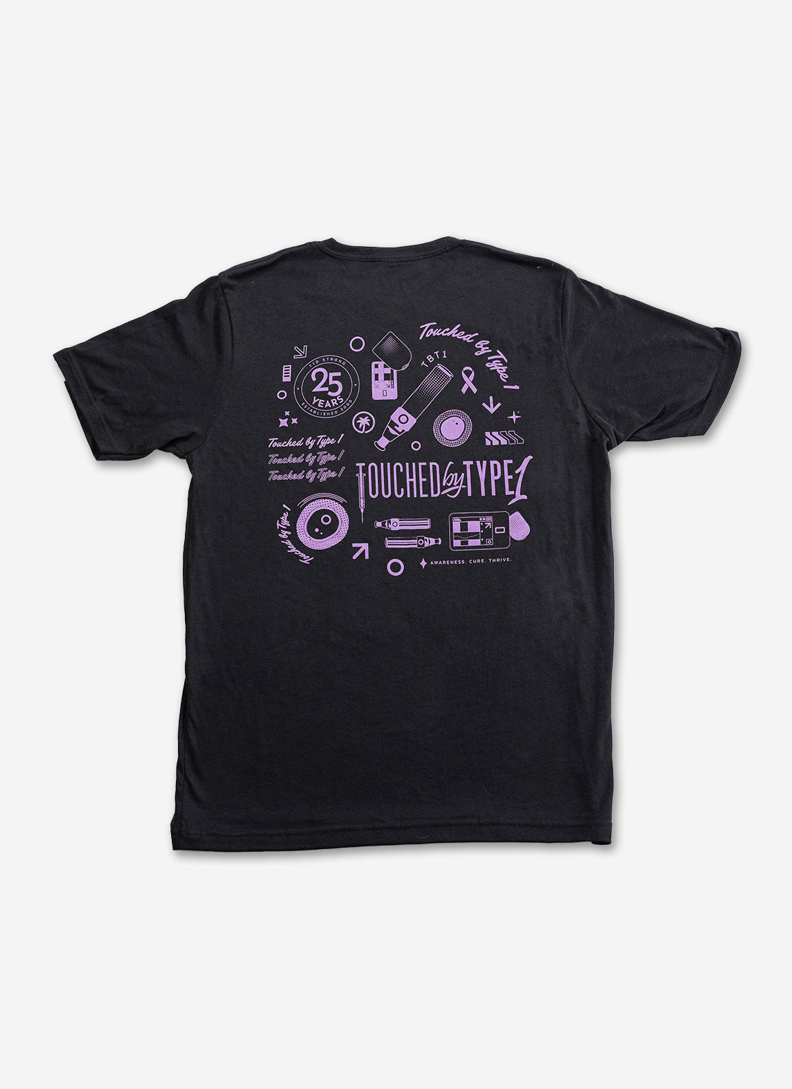Touched By Type 1 Diabetes Black Shirt