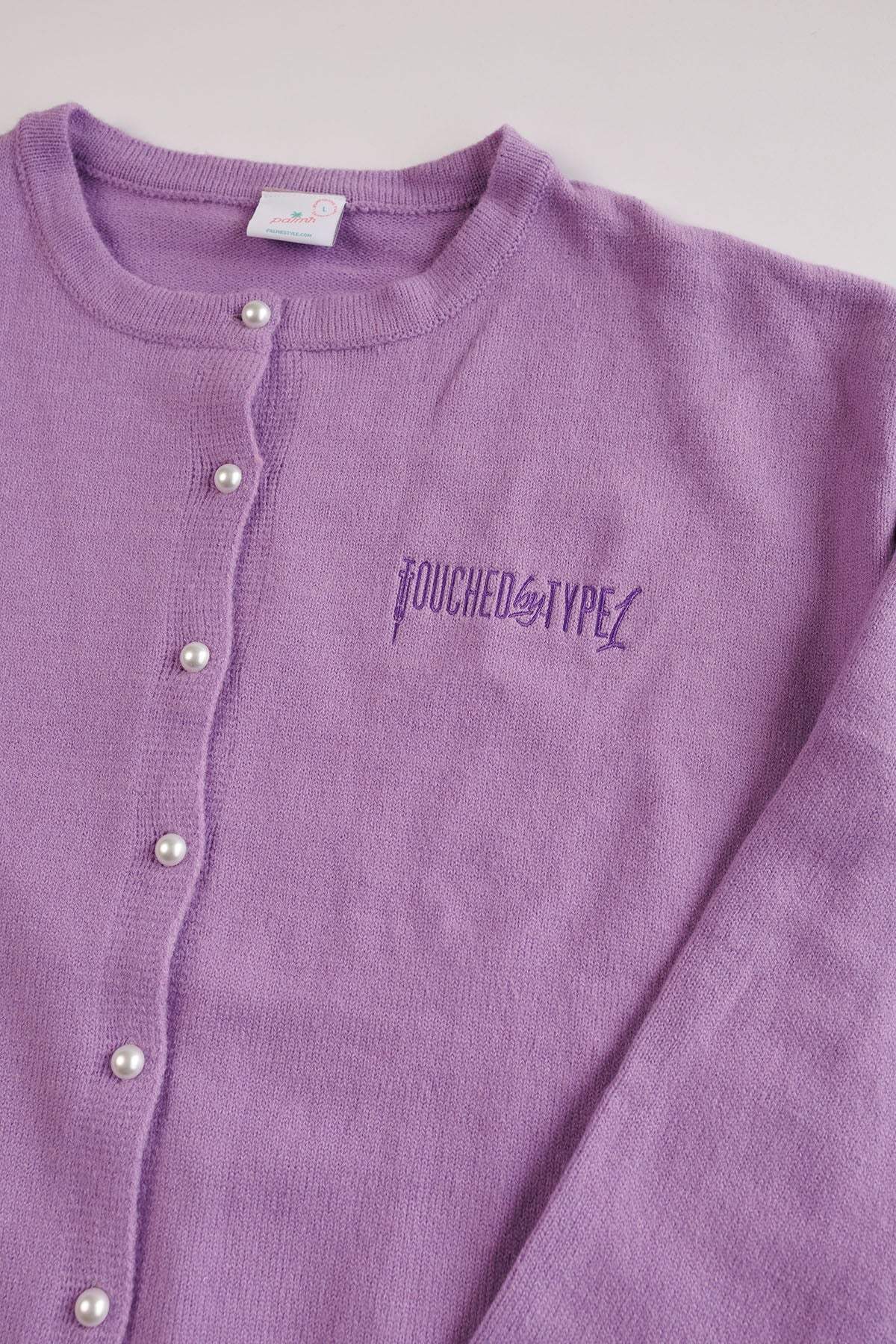 The TBT1 Purple Cardigan — view 4 | Palmr Style