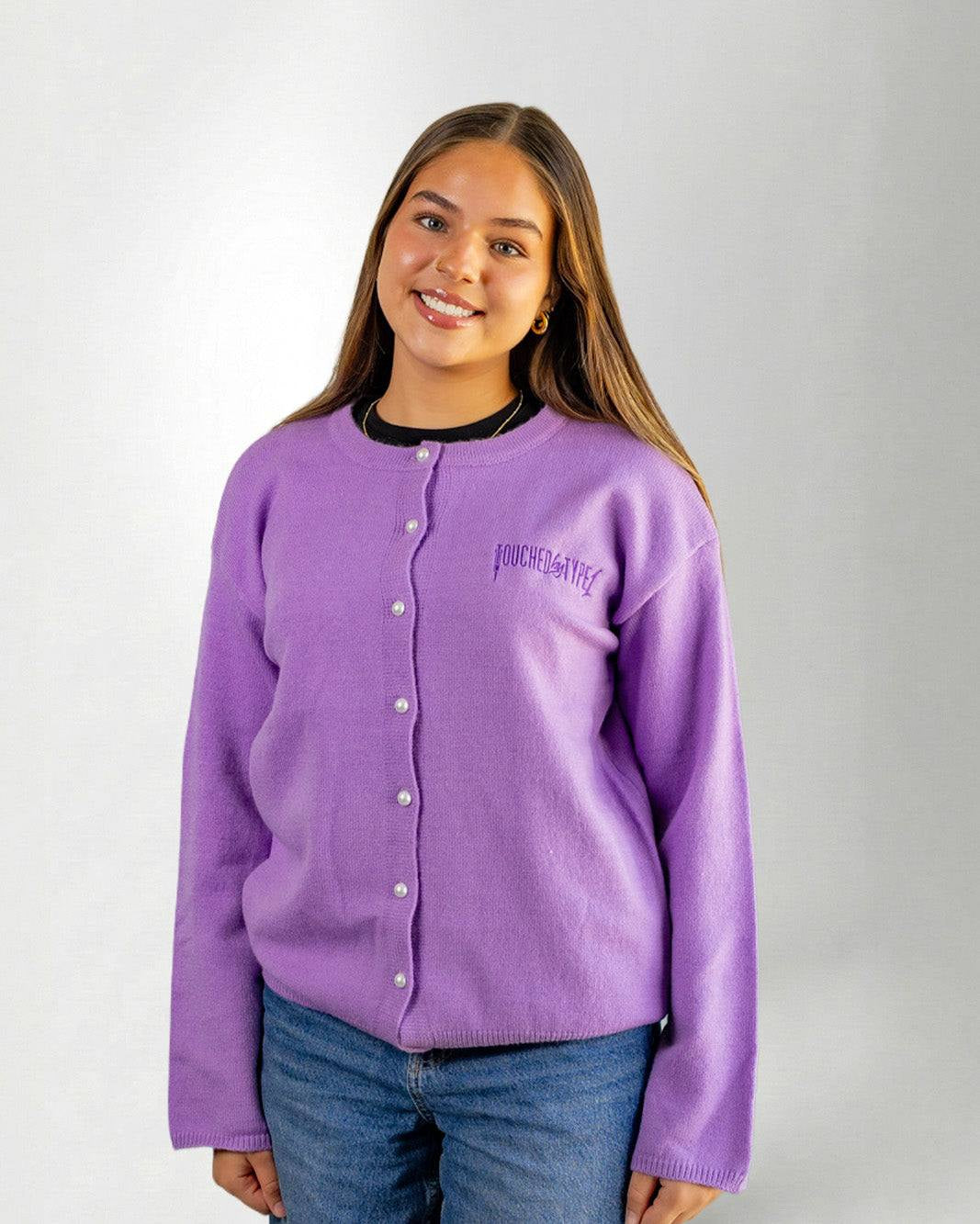 The TBT1 Purple Cardigan — view 3 | Palmr Style