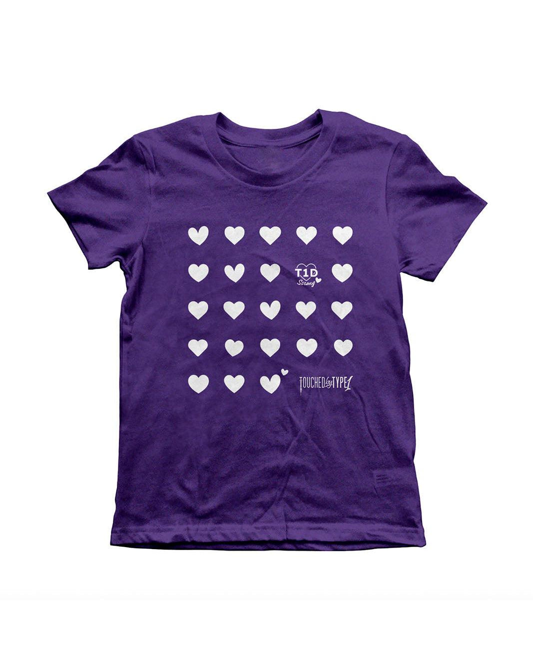 T1D Hearts Youth Tee: T1D-friendly kids tee | Palmr Style