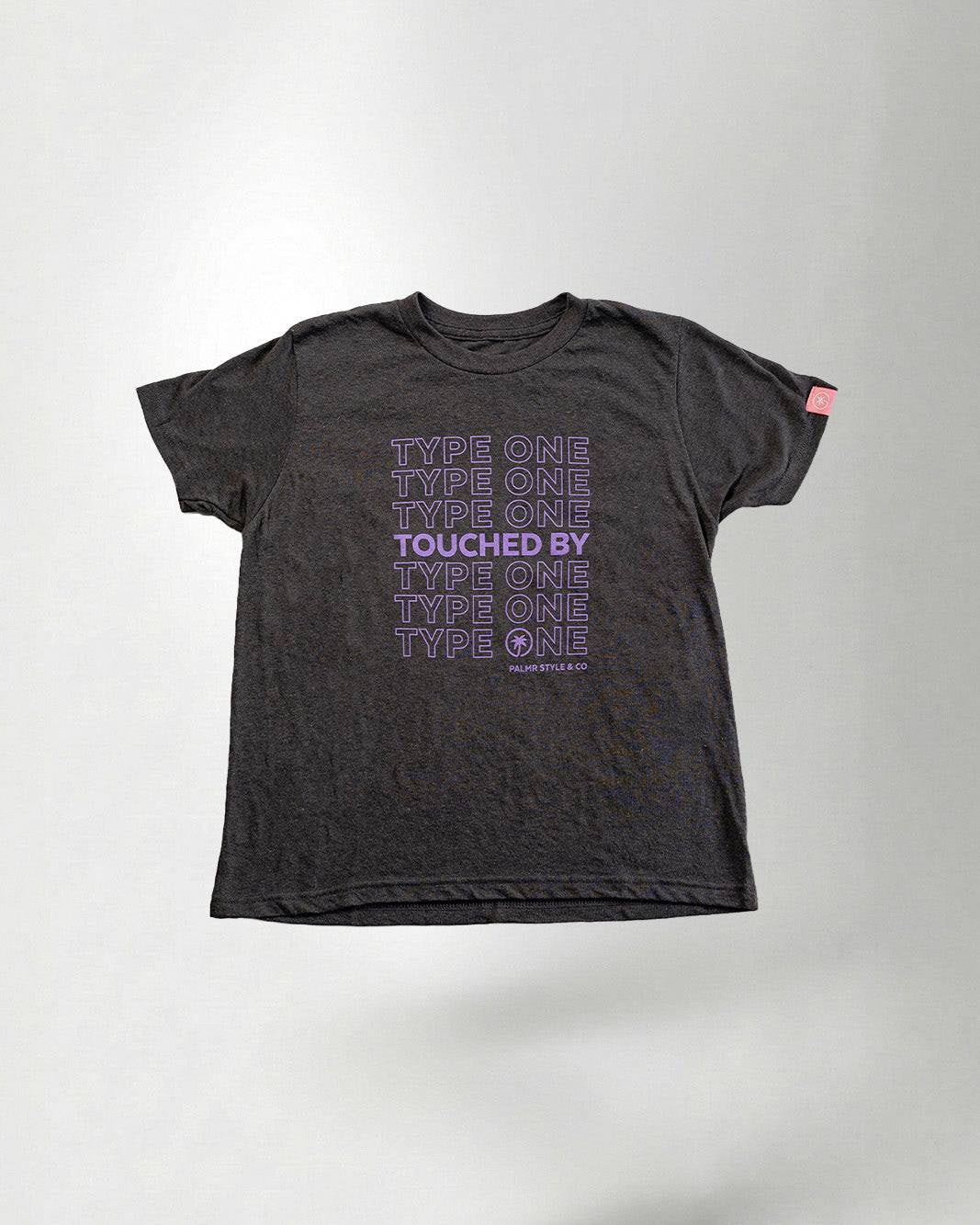 Youth The Support Touched By Type 1 Shirt (Black) — view 2 | Palmr Style