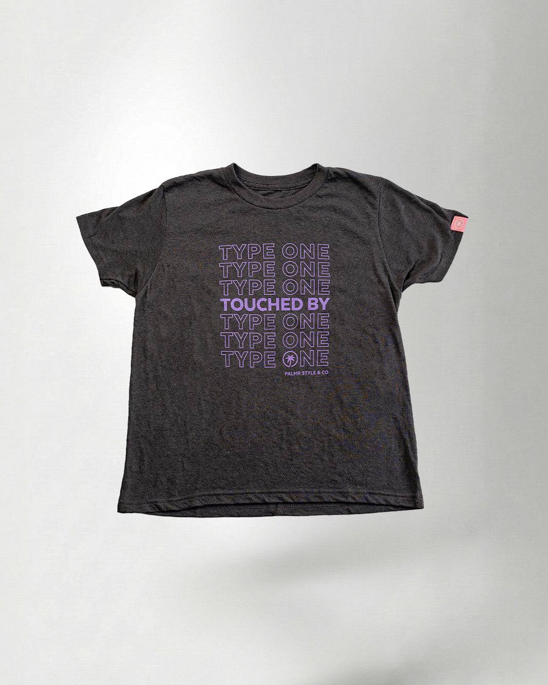 Youth The Support Touched By Type 1 Shirt (Black) — view 2 | Palmr Style