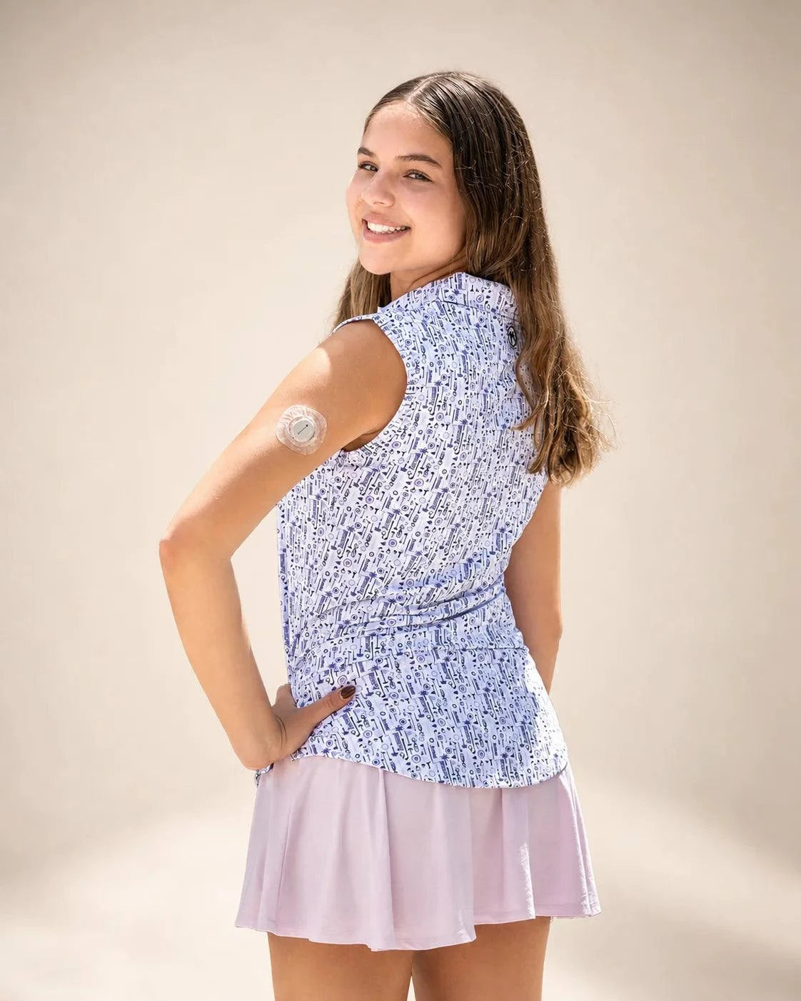 The Touched By Type 1 Women's Golf Polo — view 3 | Palmr Style