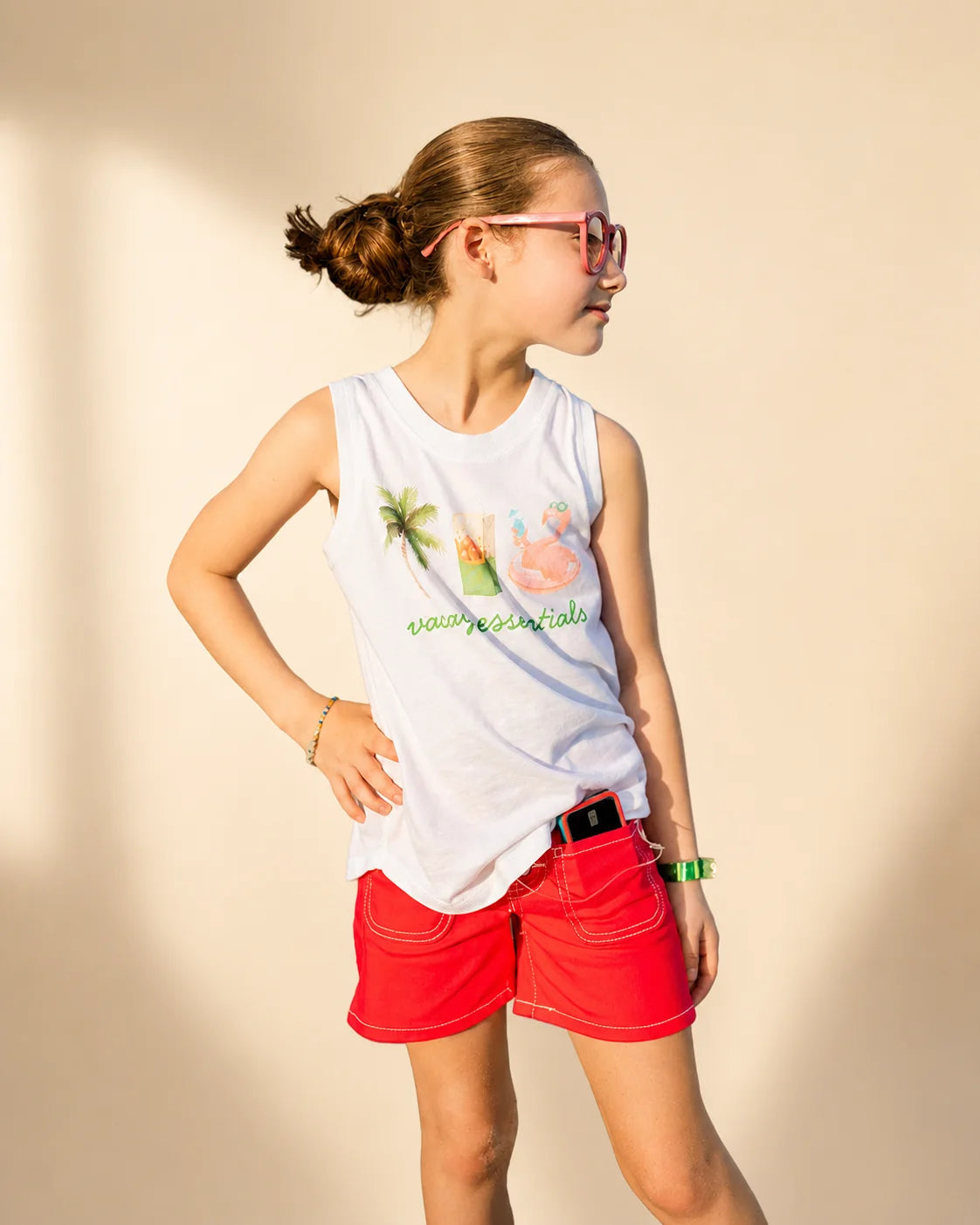 Vacay Essentials Girls Tank — view 4 | Palmr Style