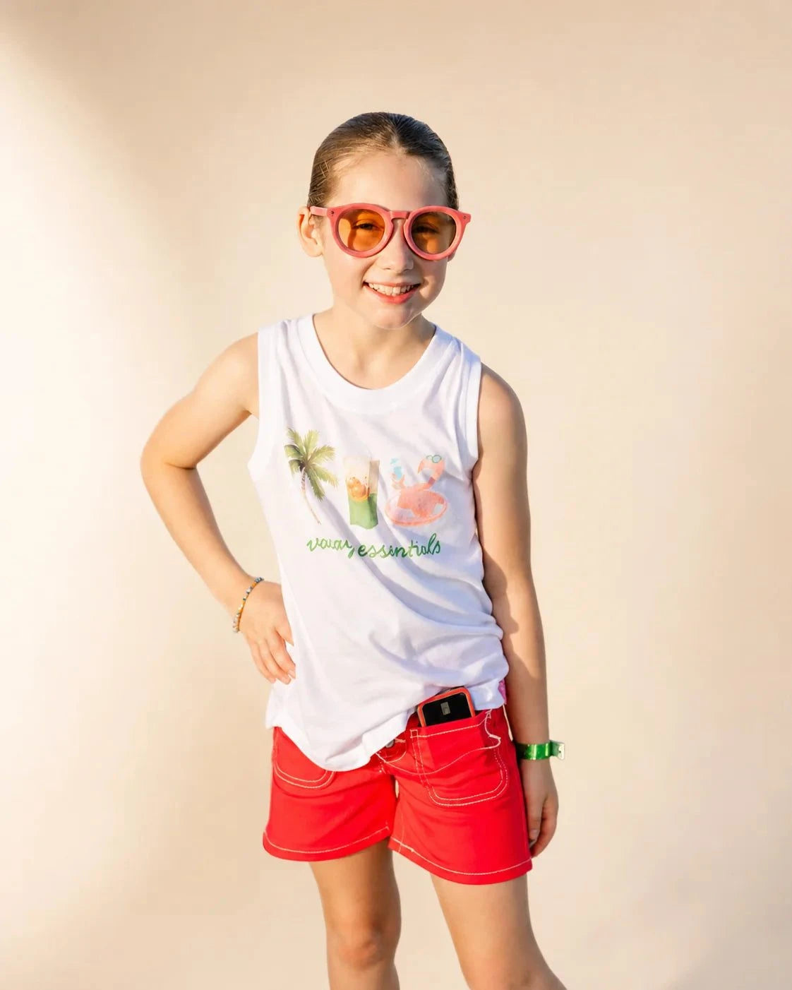 Vacay Essentials Girls Tank: kids tee | Palmr Style