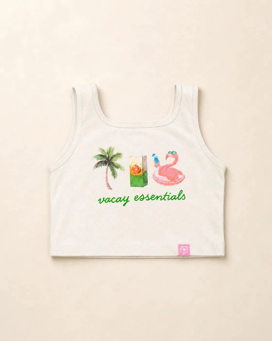 Vacay Essentials Crop Tank — view 2 | Palmr Style