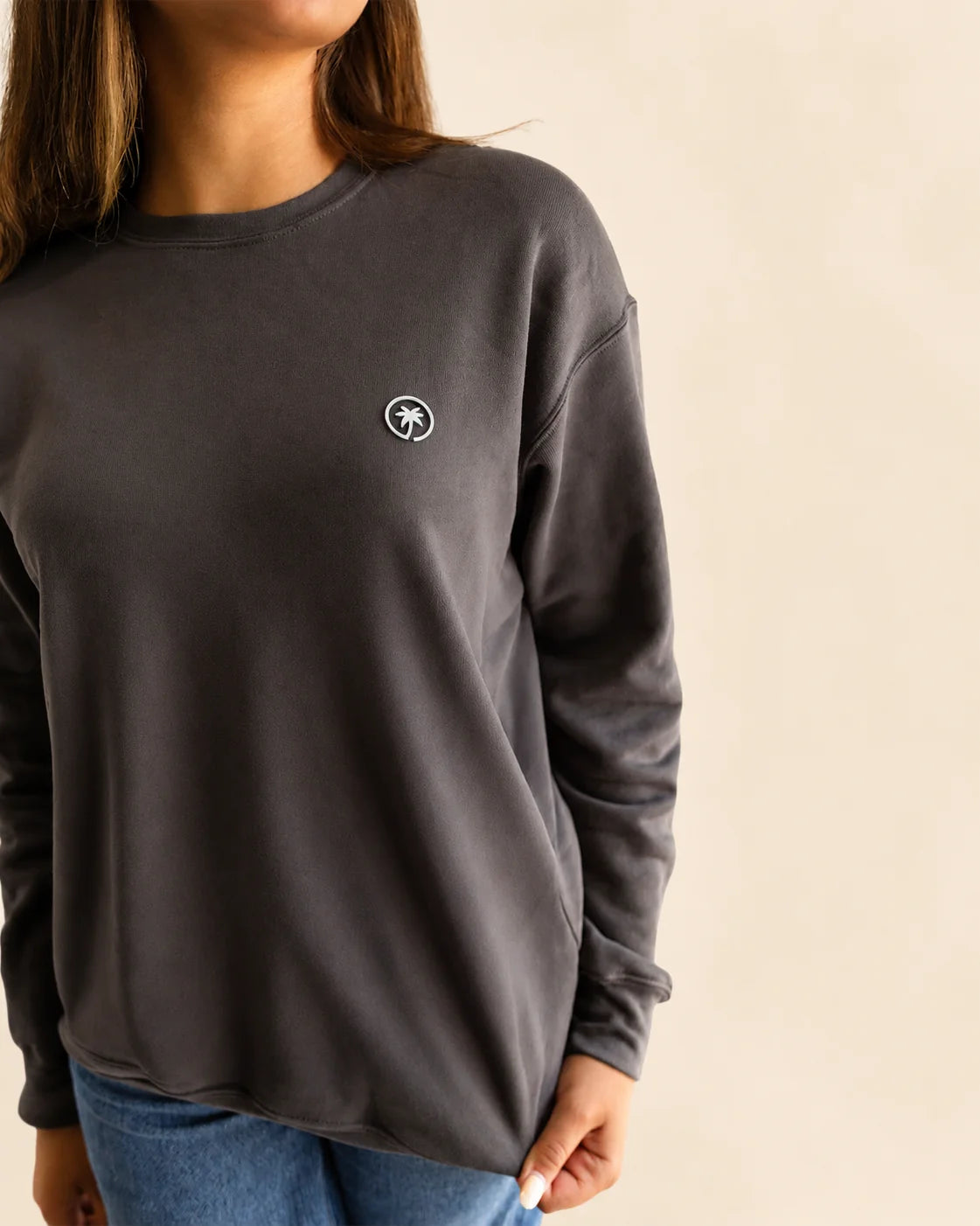 The Cloud Embrace Crewneck Sweatshirt - Charcoal — view 7 | Palmr Style