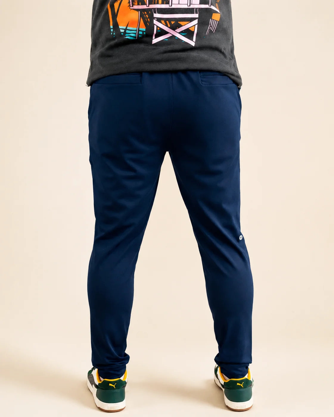 The All-Day Jogger - Navy — view 3 | Palmr Style