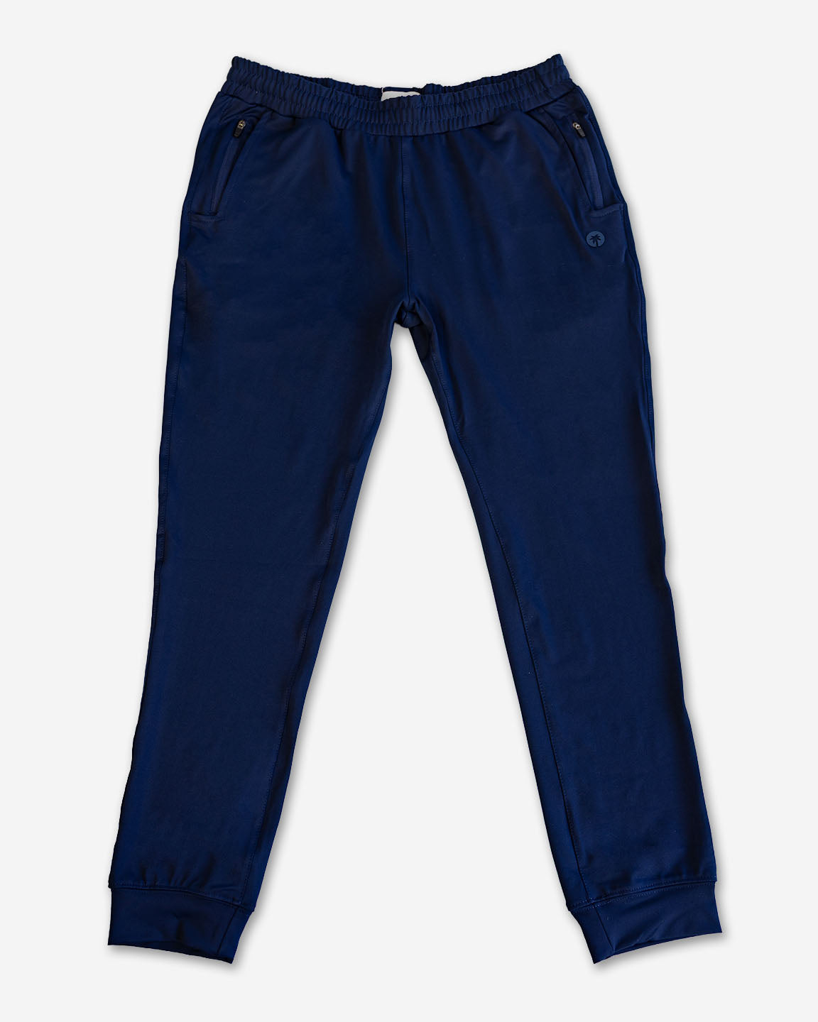 Navy blue pants on a white background