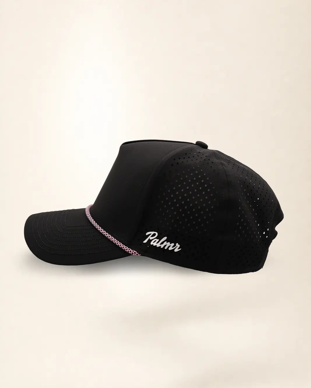 Palmr Signature rope hat in black, side view