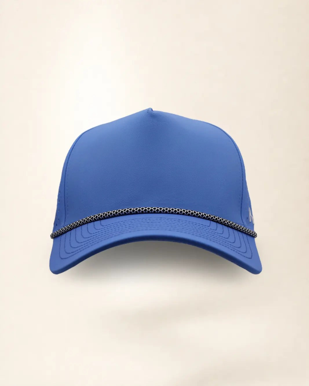 Custom Number Signature Hat in blue, front view