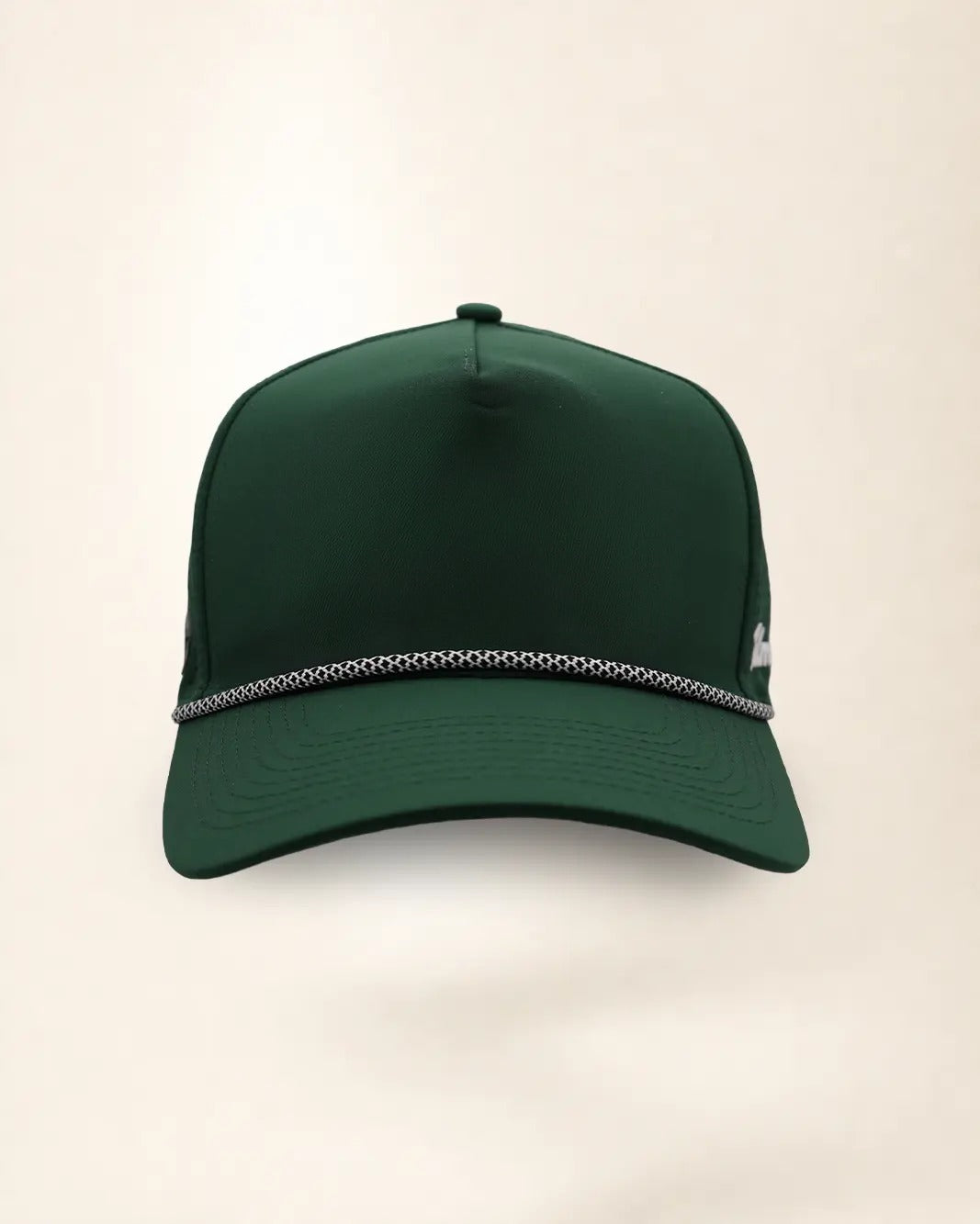 Custom Number Signature Hat in green, front view