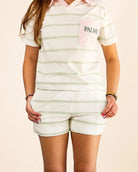 The Cabana Green Stripe Shorts: cabana shorts | Palmr Style