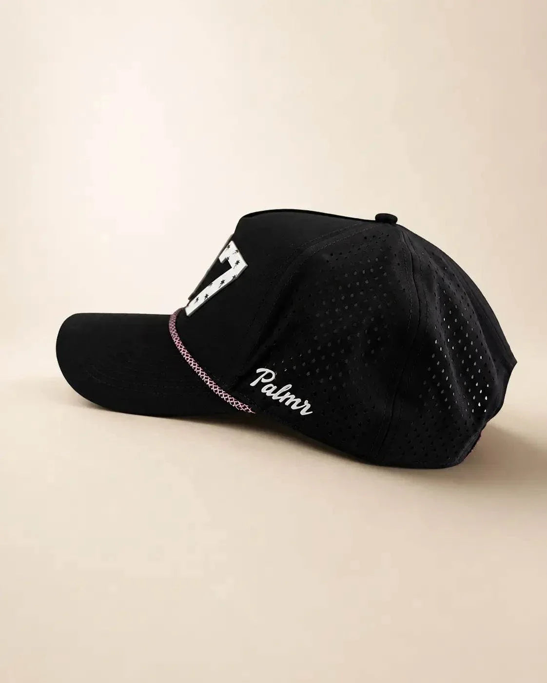 Black 407 Signature Hat with white Orlando area code and palm design on structured rope cap