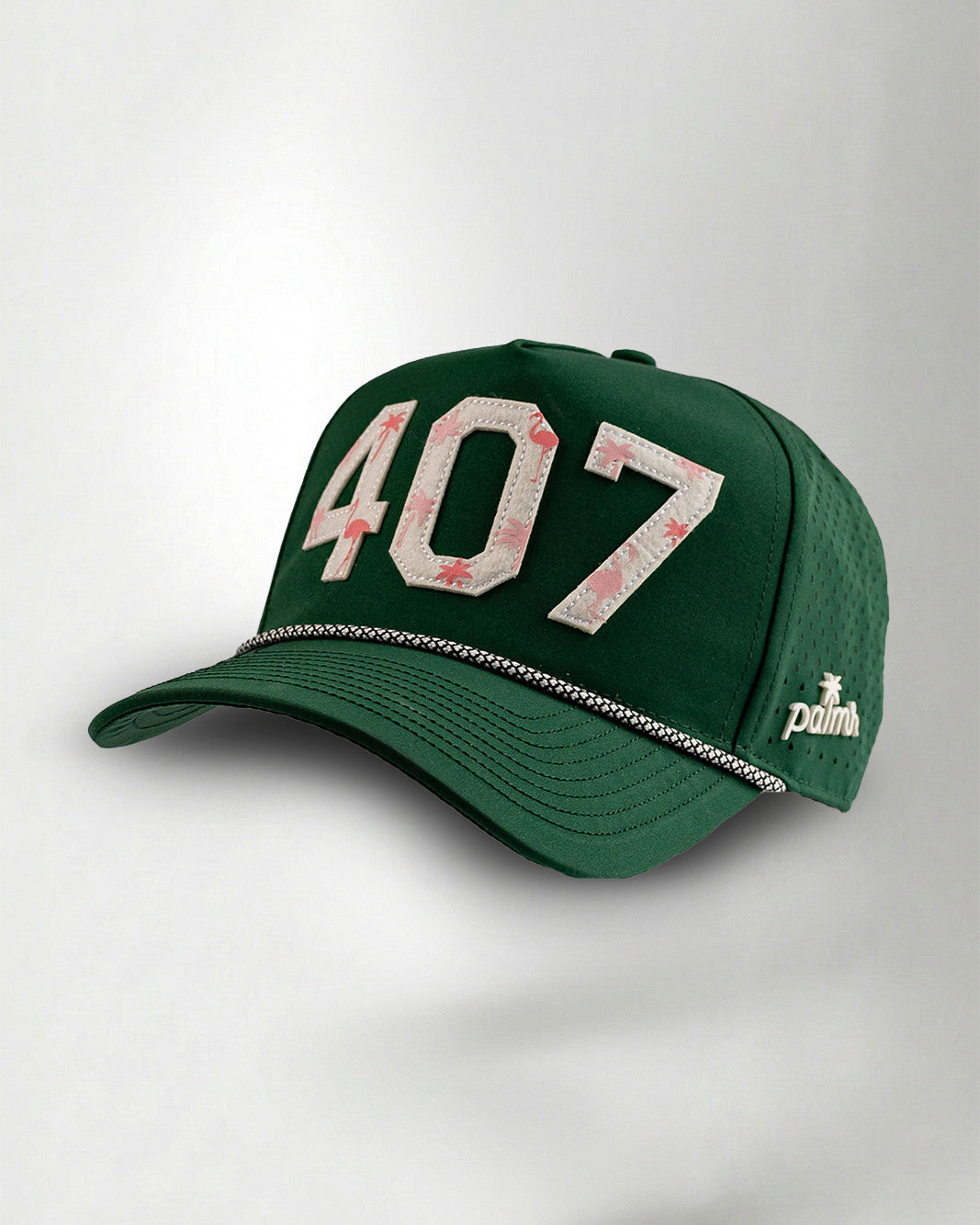 Palmr Style 407 orlando rope hat dark green palm tree snapback