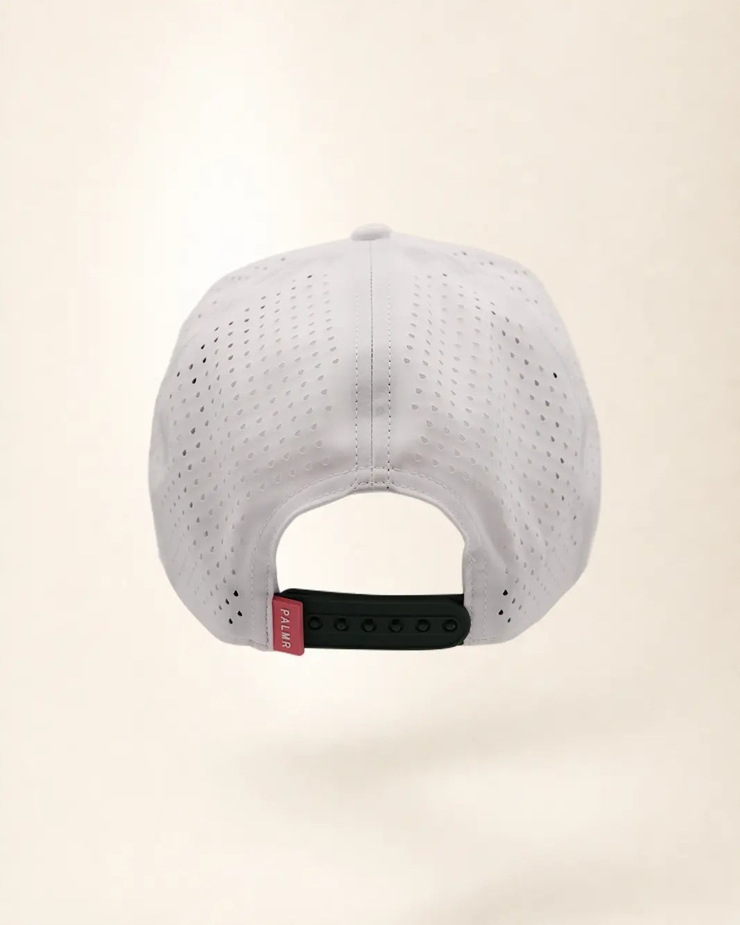 The 407 Signature Hat (Pink on white): white rope snapback with 407 in pink palm-print letters, pink rope, perforated sides, pink Palmr script.