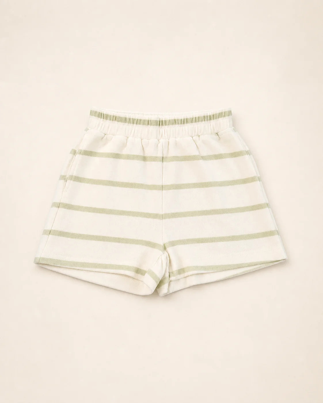 The Cabana Green Stripe Shorts — view 2 | Palmr Style