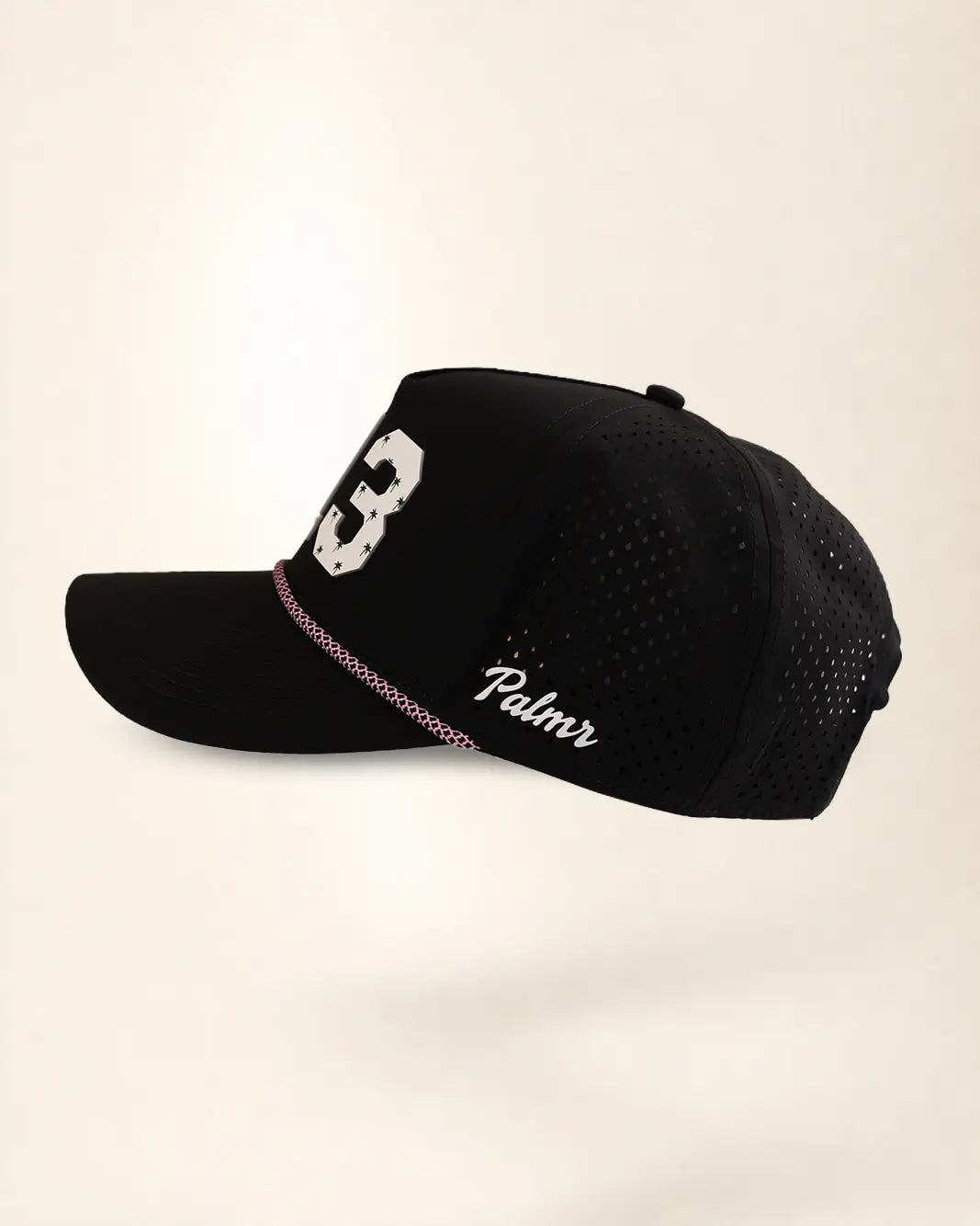 Black 813 hat with palm design, water-resistant and stylish for Florida heat