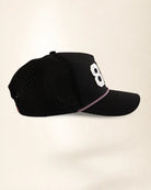 Black 813 hat with palm design, water-resistant and stylish for Florida heat
