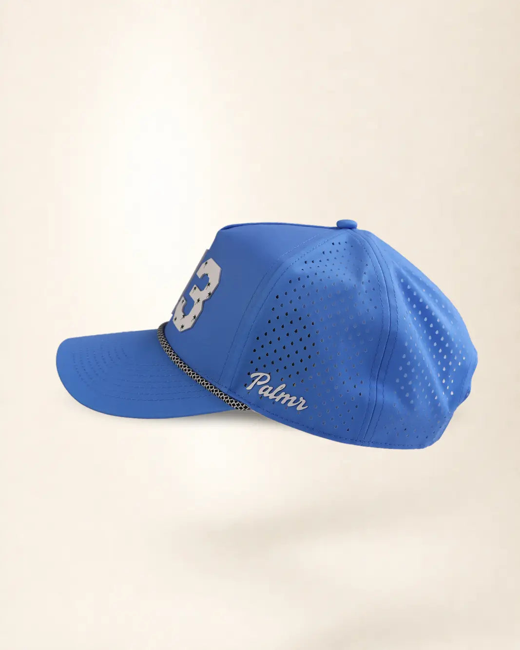 Blue 813 hat with palm design, water-resistant and stylish for Florida heat
