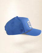 Blue 813 hat with palm design, water-resistant and stylish for Florida heat