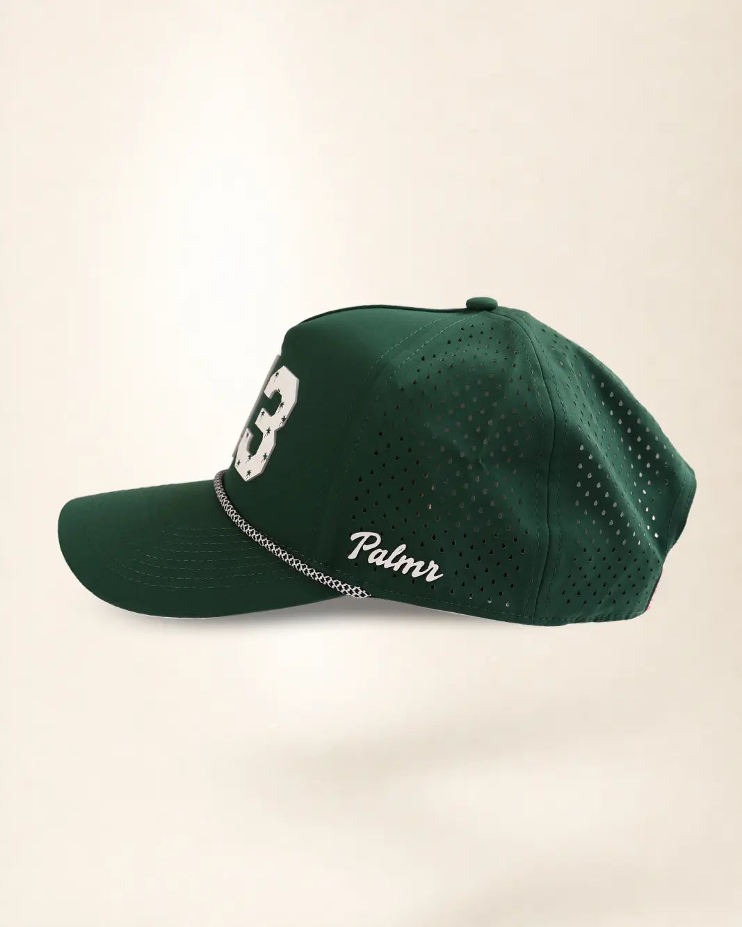 Green 813 hat with palm design, water-resistant and stylish for Florida heat
