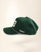Green 813 hat with palm design, water-resistant and stylish for Florida heat