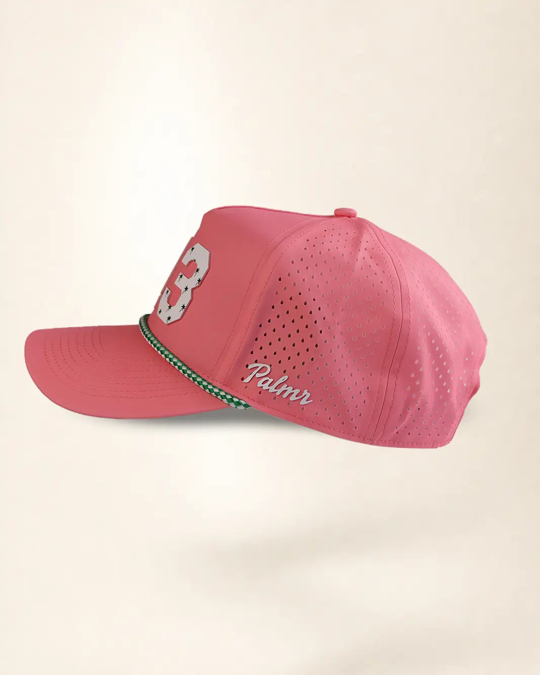 Pink 813 hat with palm design, water-resistant and stylish for Florida heat