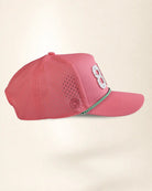 Pink 813 hat with palm design, water-resistant and stylish for Florida heat