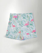 Tropical pattern short against white background 