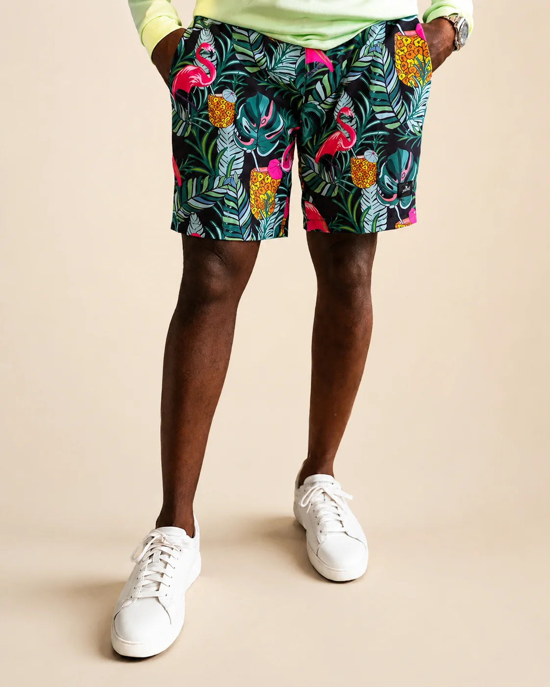 The Baha Palm Hybrid Swim Shorts (T1D Pump Pocket Version): T1D-friendly t1d hybrid shorts | Palmr Style