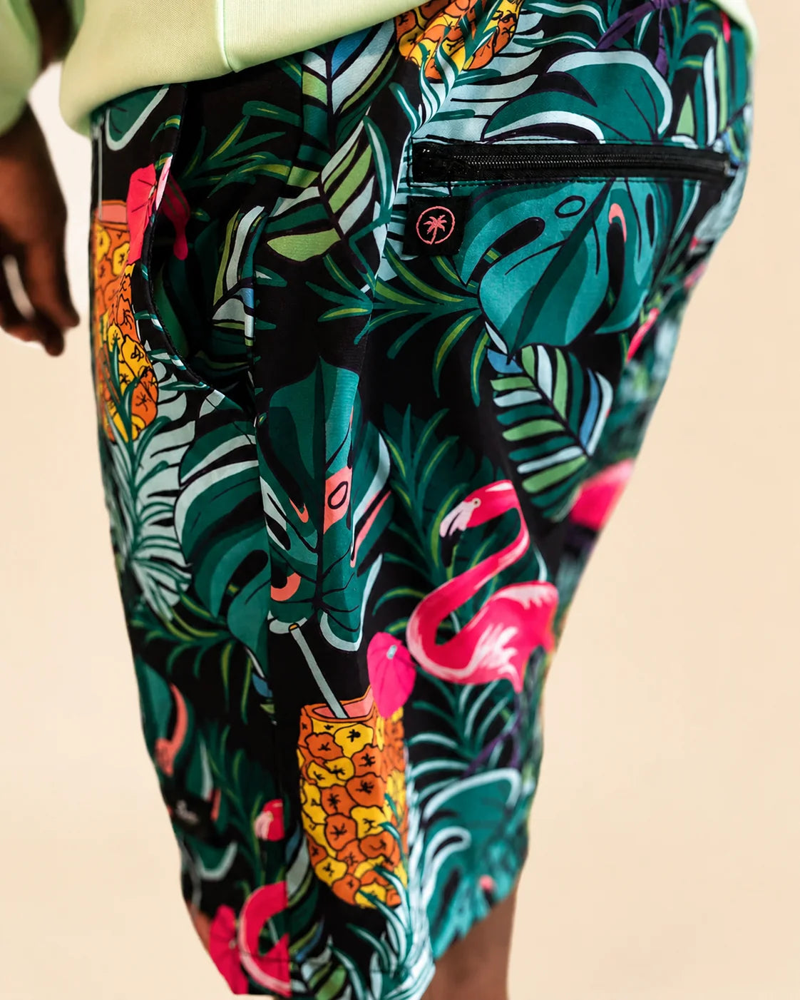 The Baha Palm Hybrid Swim Shorts (T1D Pump Pocket Version) — view 5 | Palmr Style