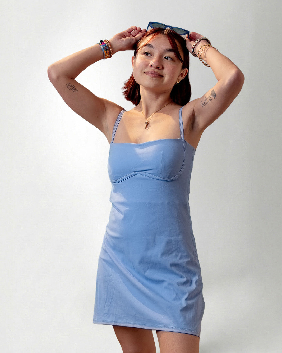 Palmr Style Womens blue haven dress pockets Resort Wear Selfcare T1D