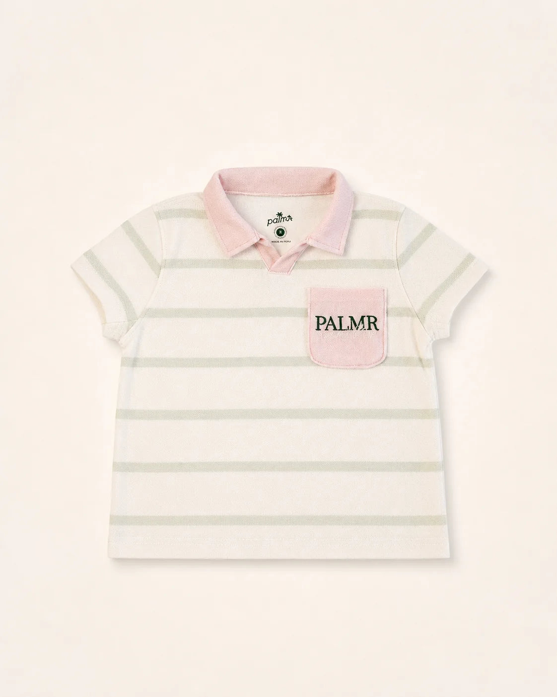 The Cabana Green Stripe Girl's Top — view 2 | Palmr Style