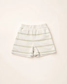 The Cabana Green Stripe Girl's Shorts — view 2 | Palmr Style