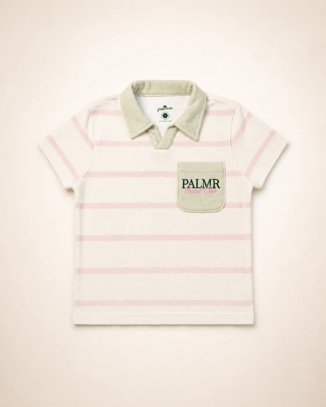 The Cabana Pink Stripe Girl's Top — view 2 | Palmr Style