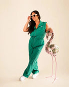 The Caddie Green Jumpsuit — view 5 | Palmr Style