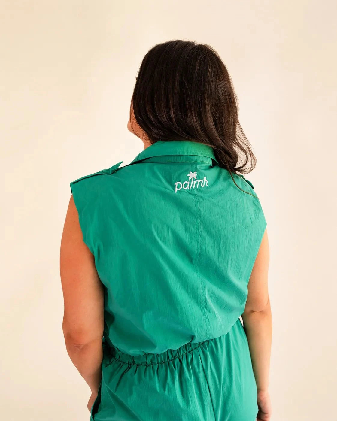 The Caddie Green Jumpsuit — view 7 | Palmr Style
