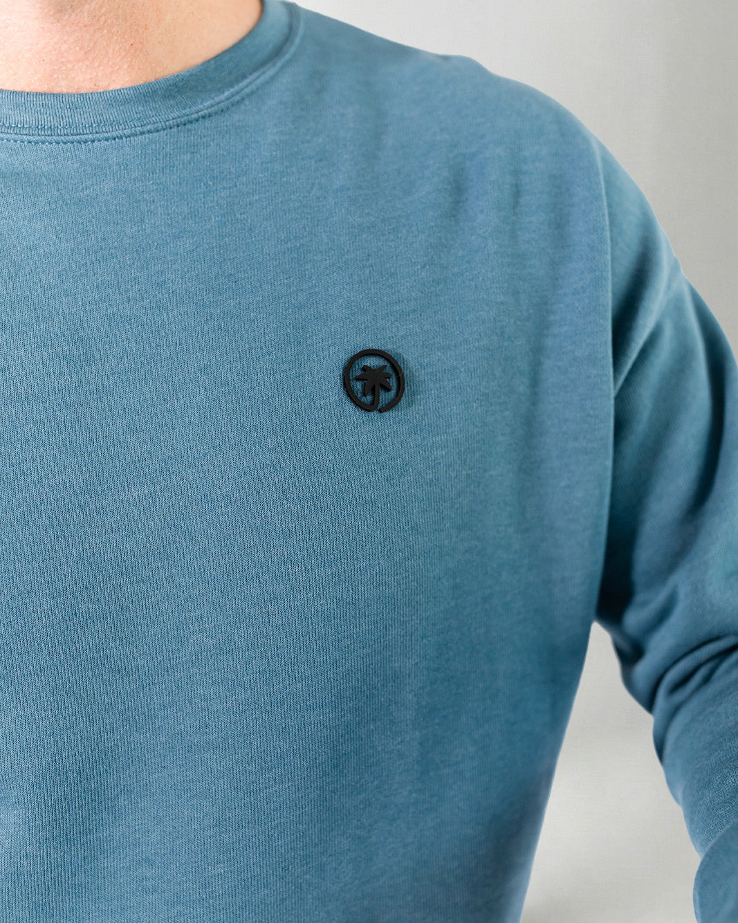 Palmr-Style-Mens-Cloud-Embrace-Crewneck-Sweatshirt-Teal-long-sleeve-soft-Palm-Tree-Resort-Wear-Selfcare-T1D-flat-1 copy