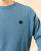 The Cloud Embrace Crewneck Sweatshirt - Deep Teal — view 2 | Palmr Style
