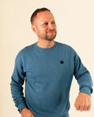 The Cloud Embrace Crewneck Sweatshirt - Deep Teal — view 3 | Palmr Style